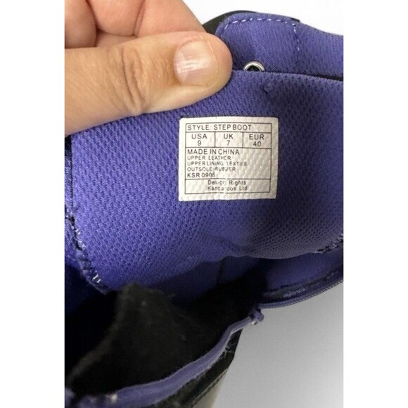 Vintage KangaROOS Leather Wrestling Boots Womens Sz 9 Blk/Purple CrossFit - Picture 4 of 7